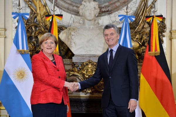 Angela Merkel y Mauricio Macri